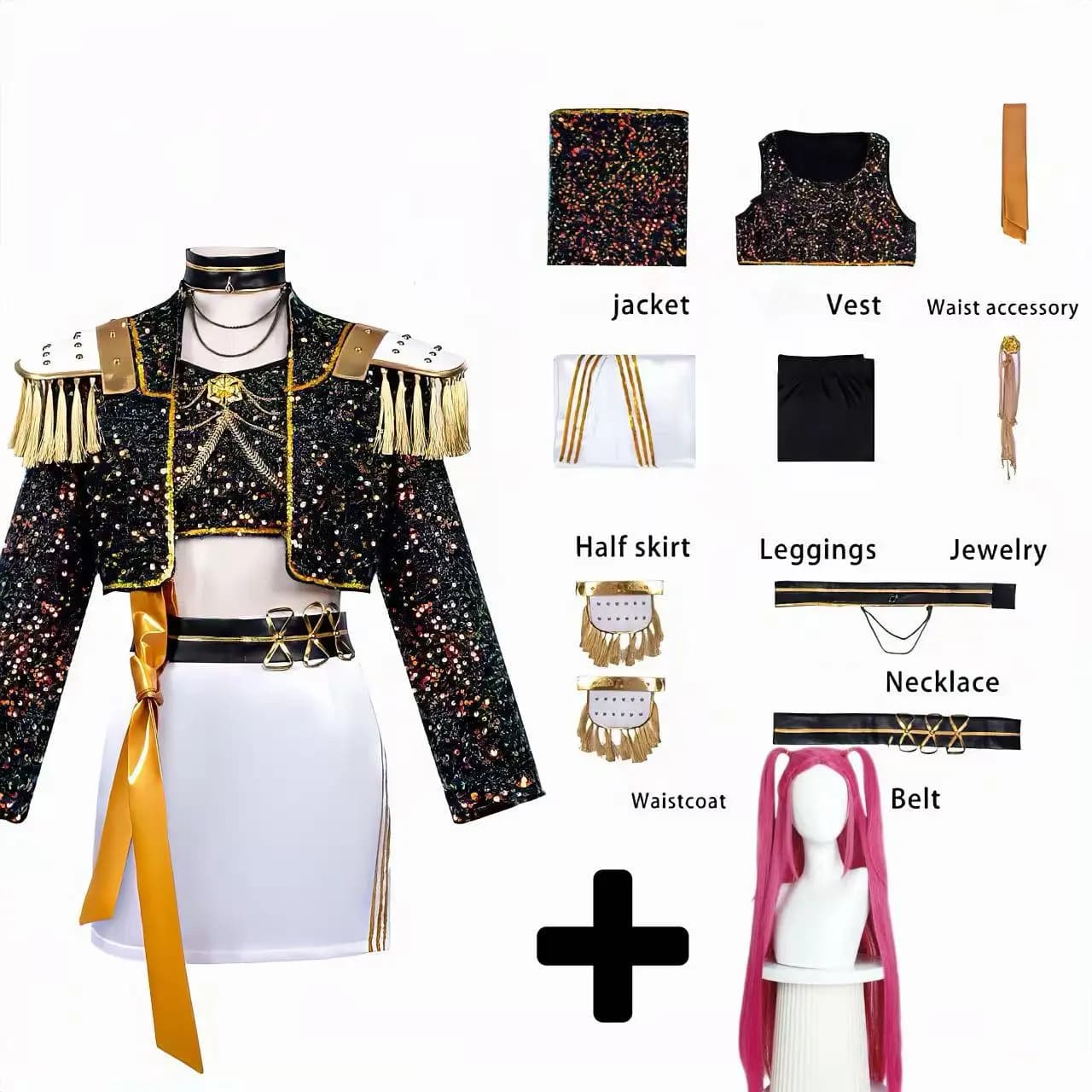 Nuovo costume cosplay di Halloween Zoey Rumi Mira parrucca per donne e bambini gioco di ruolo uniforme Halloween Carni