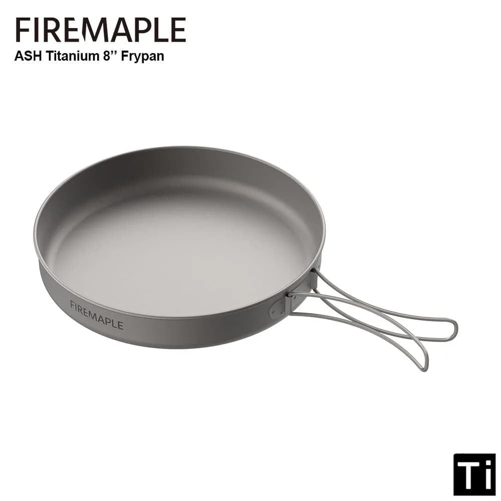 Fire Maple ASH Titanium 8 ''Frypan with folding handle camping pan ultralight crockery for outdoor hiking 1000ml