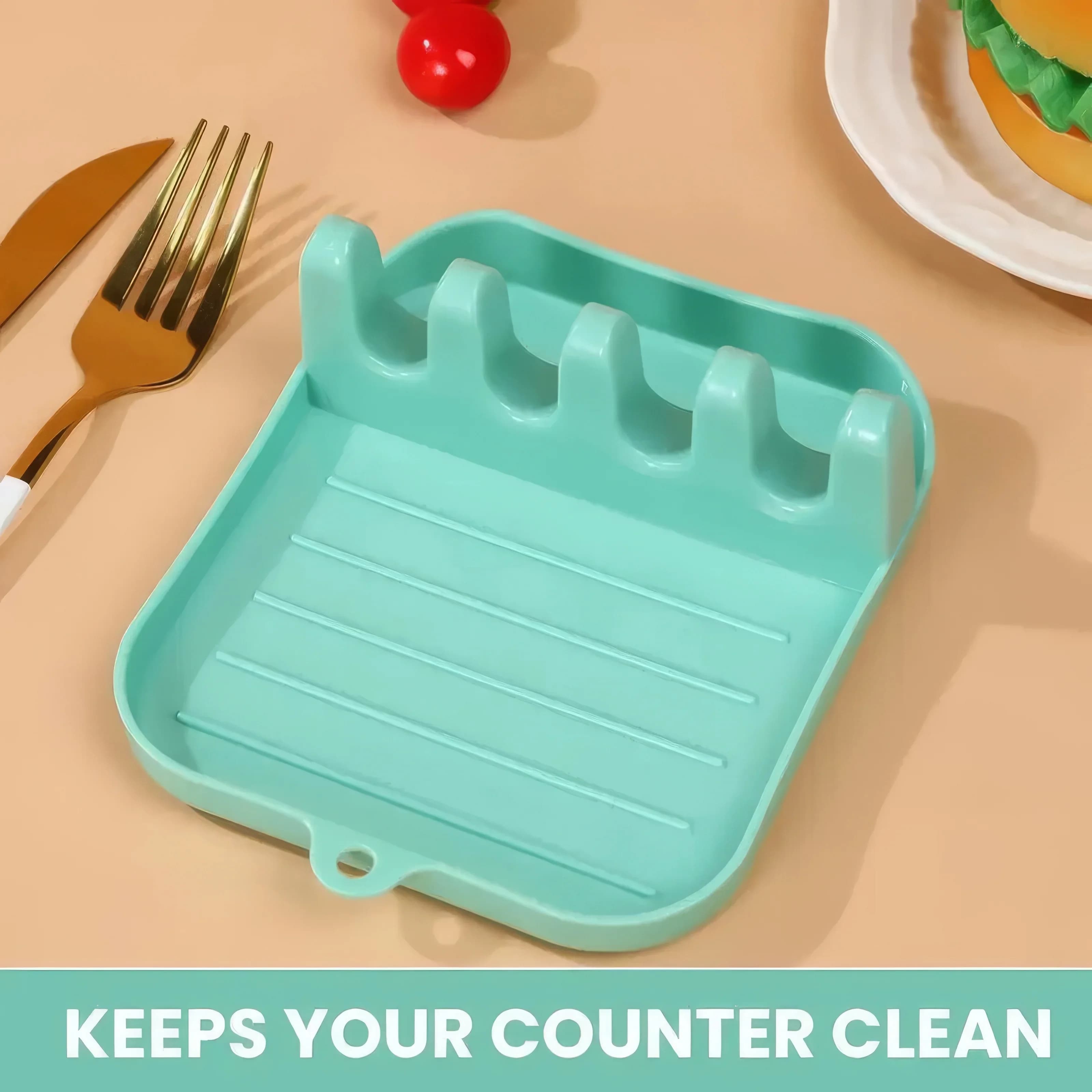 1 Portaposate Multifunzionale, Verde, Scolapiatti da Cucina, Strumento per Organizzare e Conservare Utensili da Cucina