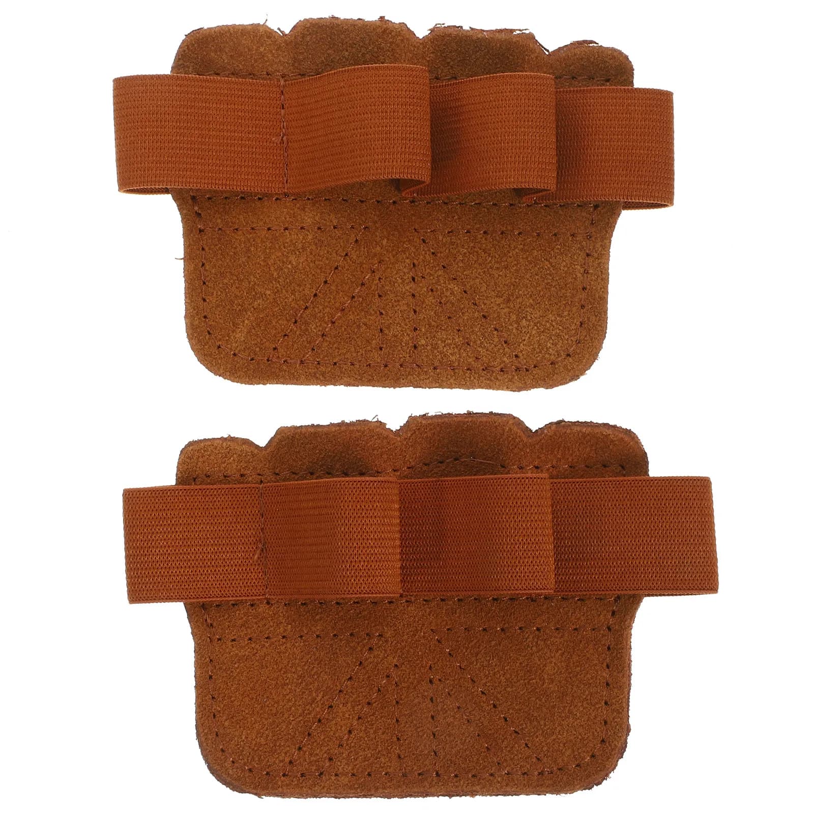1 paio di guanti fitness a quattro dita in pelle di vacchetta e nylon per uomo, antiscivolo, resistenti all'usura, flessibili e traspiranti per allenamento in palestra