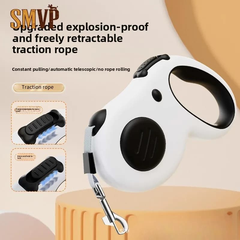 Nuovo Guinzaglio Telescopico Multifunzionale per Cani con Freno a un Clic, Robusto e Durevole