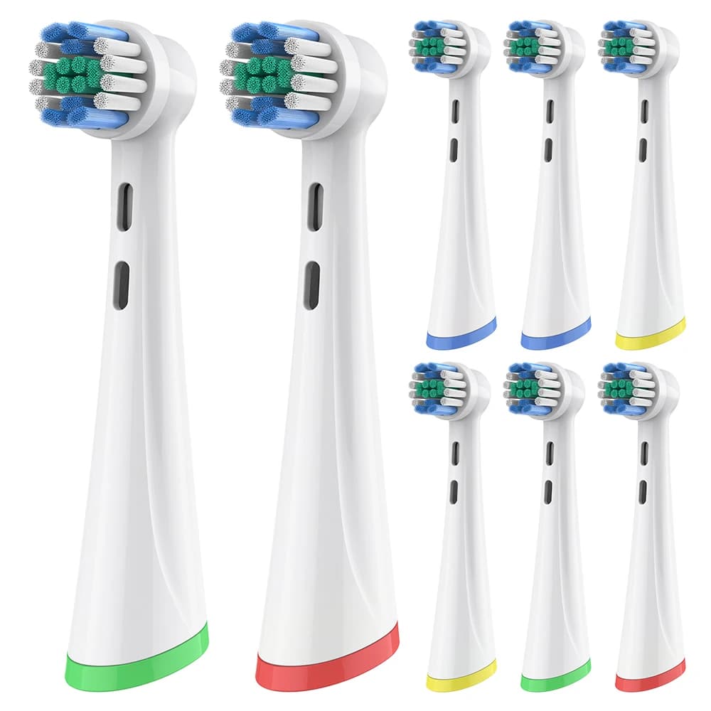 8 testine di ricambio compatibili con lo spazzolino elettrico Oral B iO 2/3/4/5/6/7/8/9/10, testine per la pulizia quotidiana.