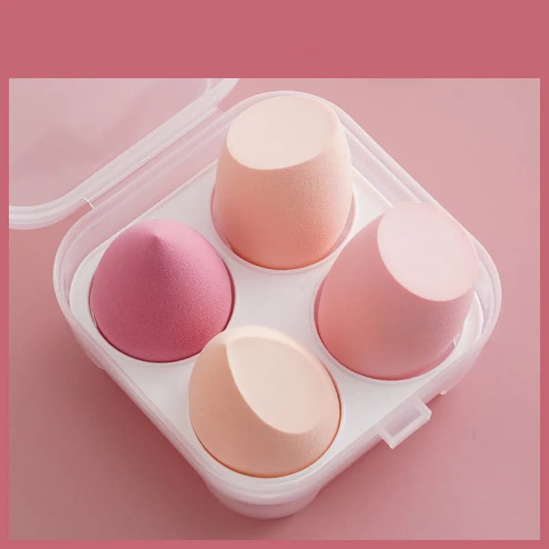 Set di 4 Spugne per Trucco, Beauty Blender, Spugna per Fondotinta, Strumenti Cosmetici