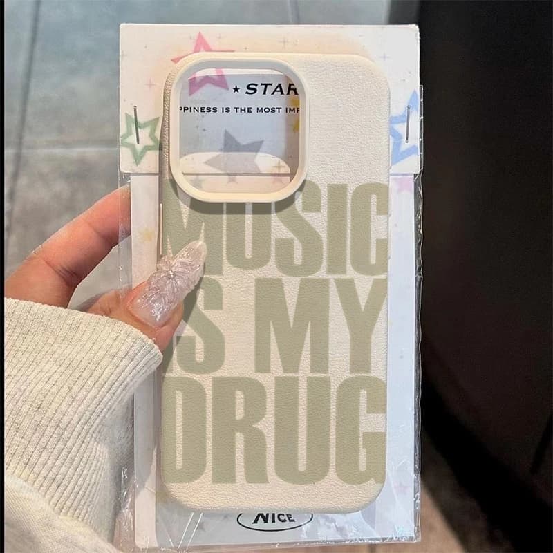 MUSIC IS MY DRUG Phone Case Model For Samsung Galaxy S25 Ultra S24 Plus S23 FE S22 S21 A56 A26 A36 A25 A54 A53 A55 A52 A35