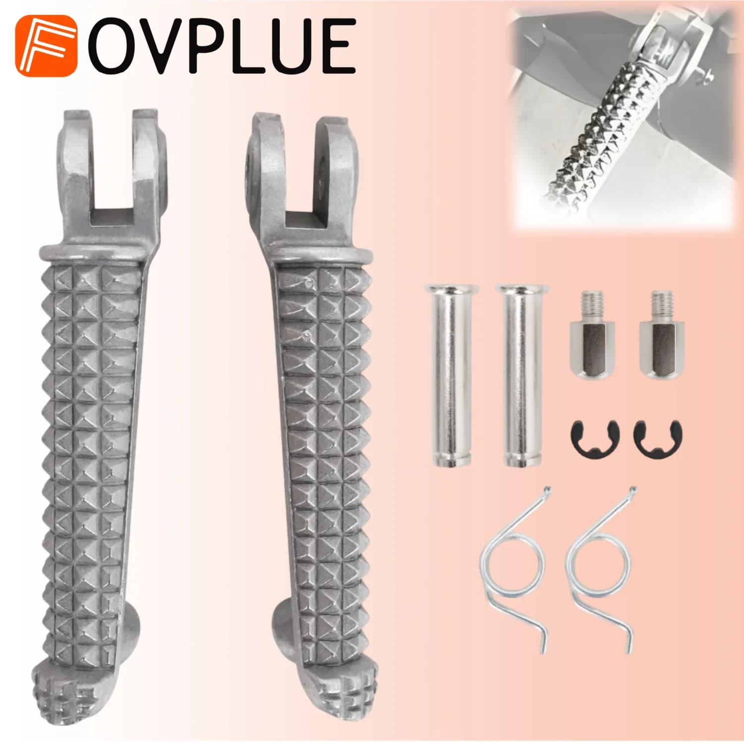 Accessori Moto: Kit Pedane Anteriori Poggiapiedi per Yamaha YZF R1 R1S/R1M 1998-2025, YZF R6 R6S 1999-2020, 2003