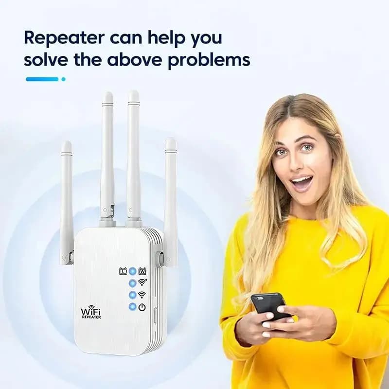 Nuovo Ripetitore WiFi Wireless WALRAM 300Mbps, Router di Segnale 2.4G 802.11N, Amplificatore di Segnale WiFi a Lungo Raggio, Estensore WiFi