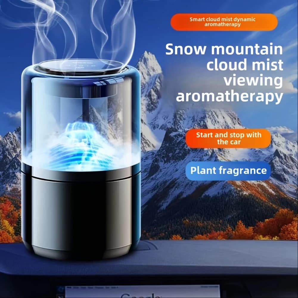Smart Cloud View car aromatherapy, ultrasound auto spray, fresh scent, safe for pregnancy, automatic start/stop with vehicle