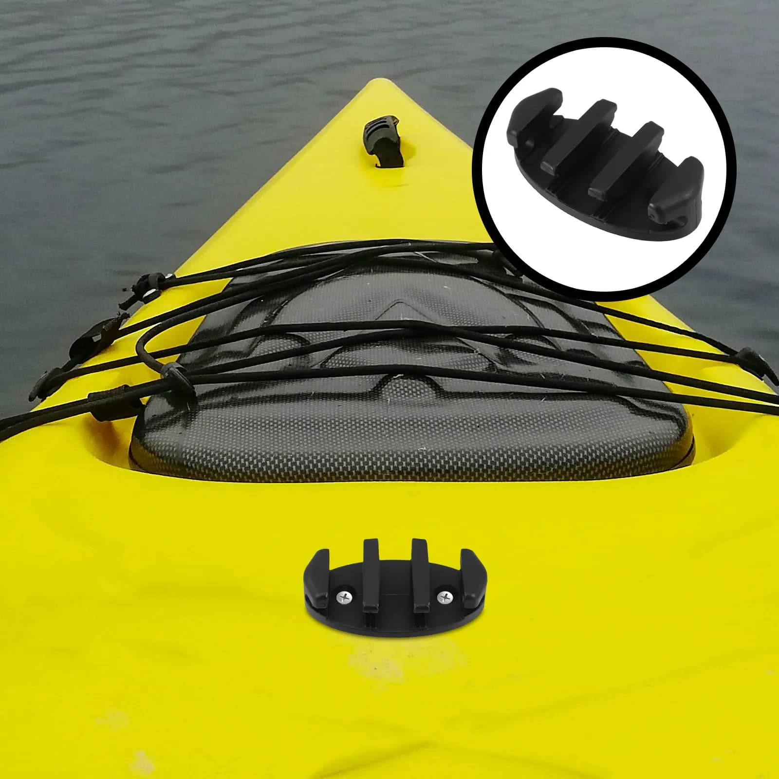 Black Nylon Rope Cleat Sturdy Marine Dock Cleat for Kayak Canoe Boat Anchoring Mooring Fishing Docking Secure Line Holding