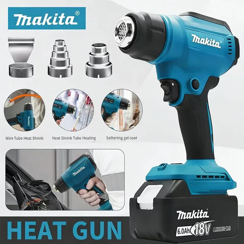 Pistola Termica Portatile Makita 18V Senza Fili con Display LED 550 ° Strumento Termico con Temperatura Regolabile C