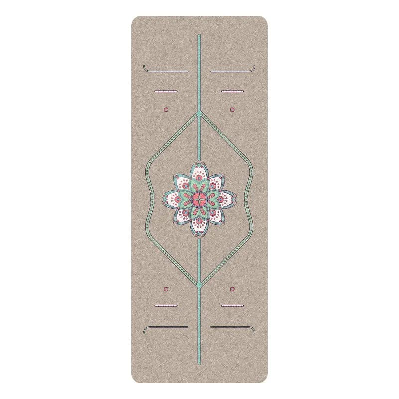 PU natural rubber yoga mat frosted coconut body position line fitness mat thickened local tyrant mat household