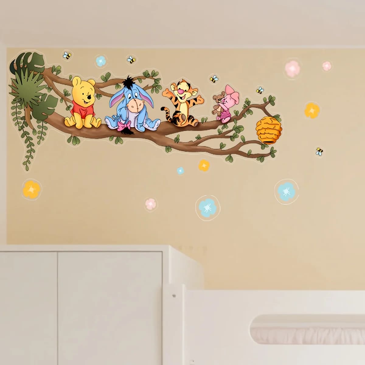 1 adesivo da parete e finestra di Winnie the Pooh e i suoi amici, adatto per bagno, camera da letto, soggiorno, porte e finestre, specchi, ecc.