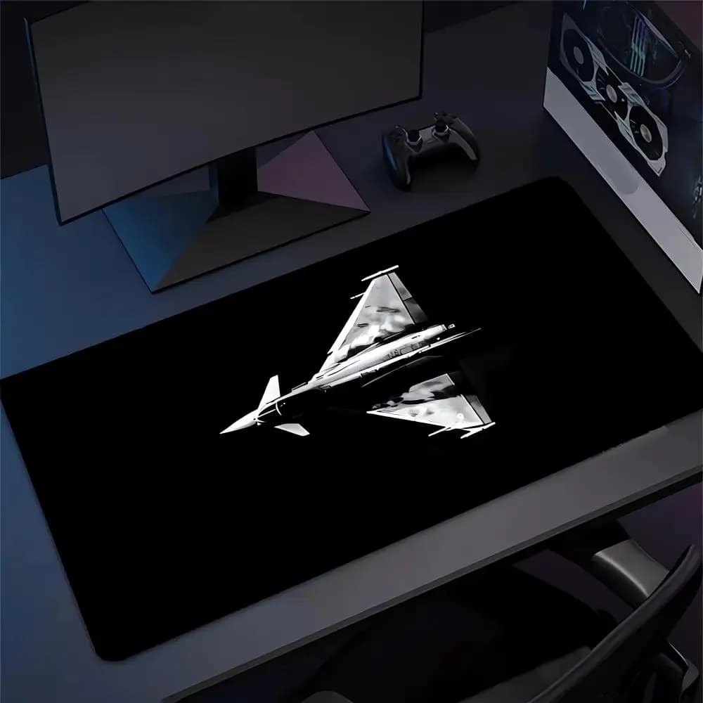 Tappetino per mouse con design di aerei da combattimento, grande, per computer, ufficio, PC, tappetino da gioco, tappetino per tastiera da gaming, tappetino da scrivania con animali carini