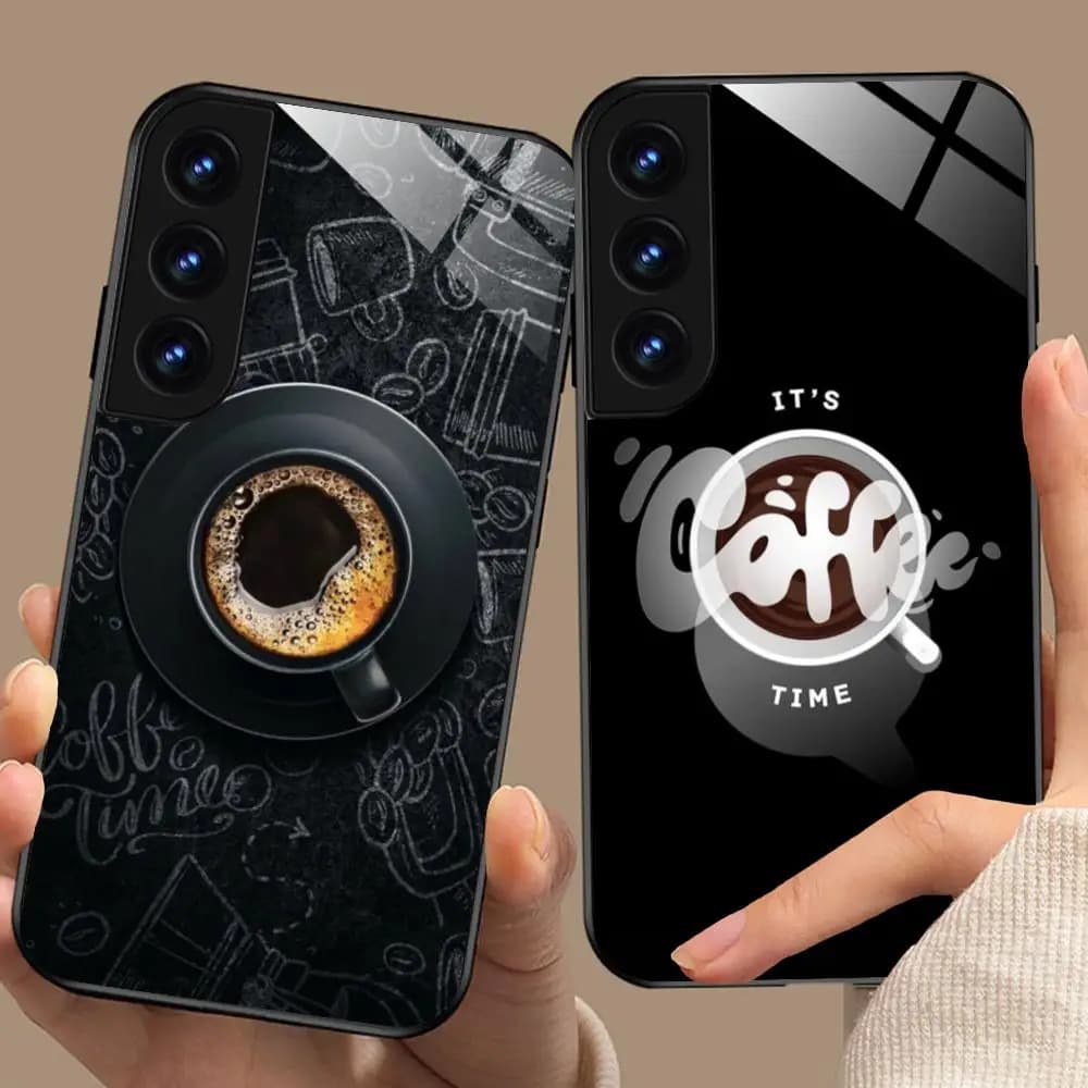 Coffee Beans Phone Case for Samsung Galaxy A56 55 54 53 52 51 36 35 34 23 16 15 5G Glass Protective Cover