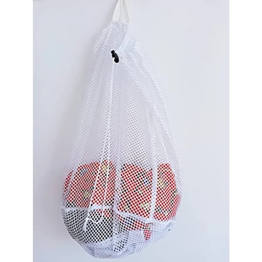 Small Commercial Mesh Laundry Bag with Handle and Drawstring for Dormitory, Travelling, College, Apartment, Camping, RV, Machin