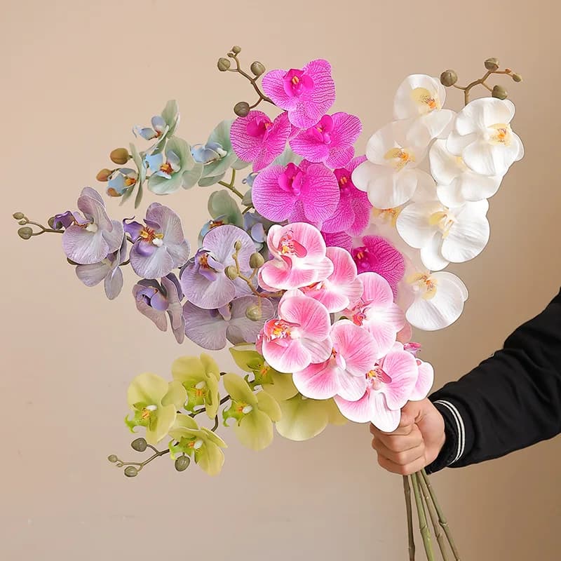 100CM Artificial Flower Moisture Sensitive Film Butterfly Orchid Light Luxury Home Decoration and Hotel Flower Arrangement