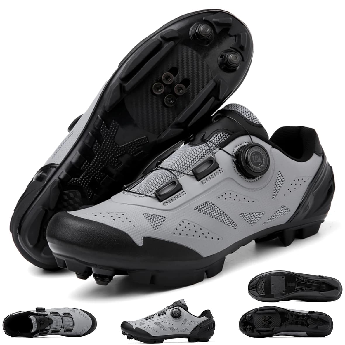 Breathable Mountain Bike Shoes Non-Slip Men's MTB Mountain Off-road Bicycle Shoes Hard-Soled Women's Road Bike Racing Lock Shoes
