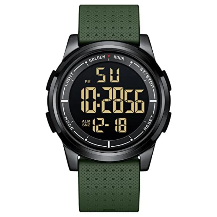 Orologi Digitali Sportivi Ultra-Sottili e Minimalisti Impermeabili per Uomo con Display ad Ampio Angolo e Cinturino in Gomma per Uomini e Donne