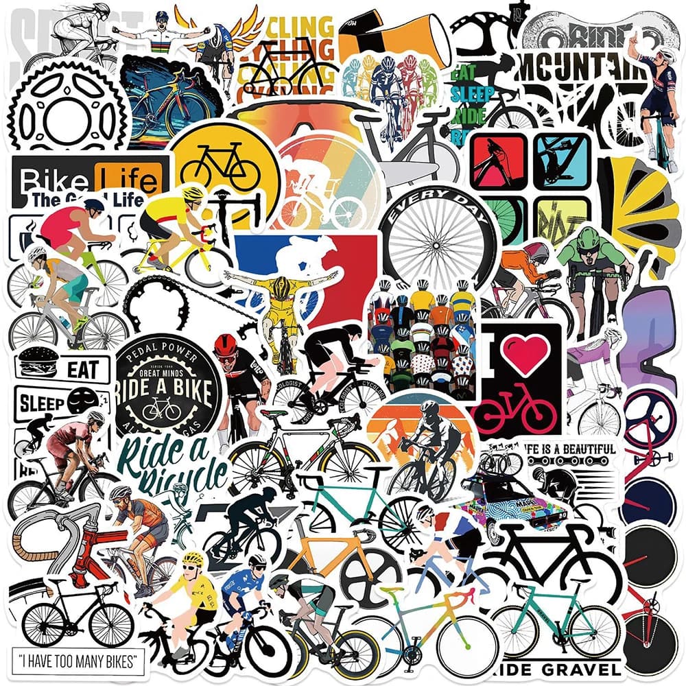 10/30/50 Pezzi Adesivi per Biciclette, Impermeabili, per Graffiti, Bagagli, Borracce, Telefoni, Laptop, Chitarre, Caschi