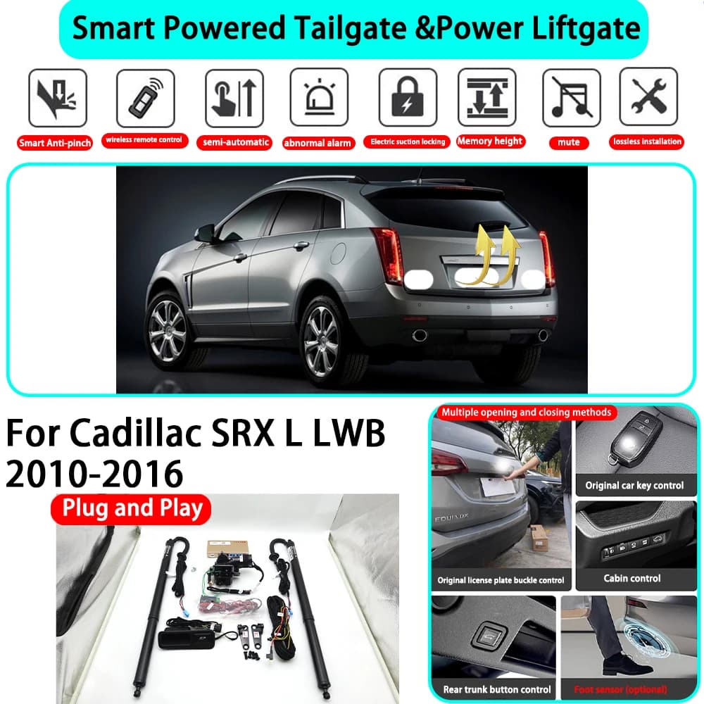 Kit Portellone Elettrico Automatico Intelligente OEM per Cadillac SRX L LWB 2010-2016, Chiusura con Chiave, Plug and Play
