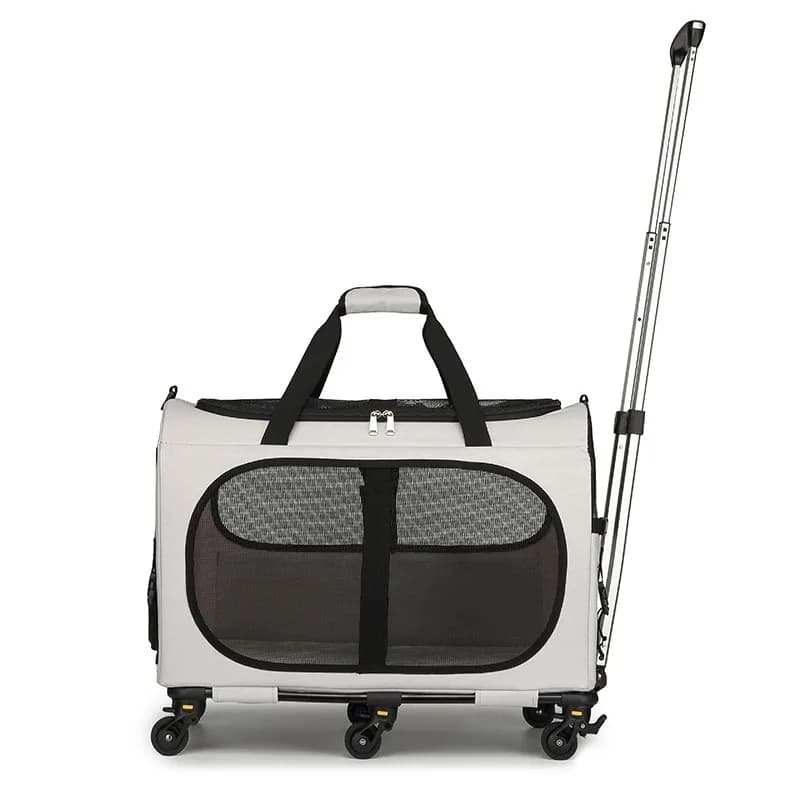 New 6 Wheel Pet Stroller Rolling Cat Carrier Large Capacity Portable Travel Bag for Car Use