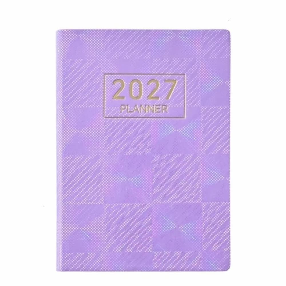 Mini Leather Cover 2027 Agenda Book 64 Sheets Compact A7 Schedule Notebook Schedule Glitter Daily Task Planner School