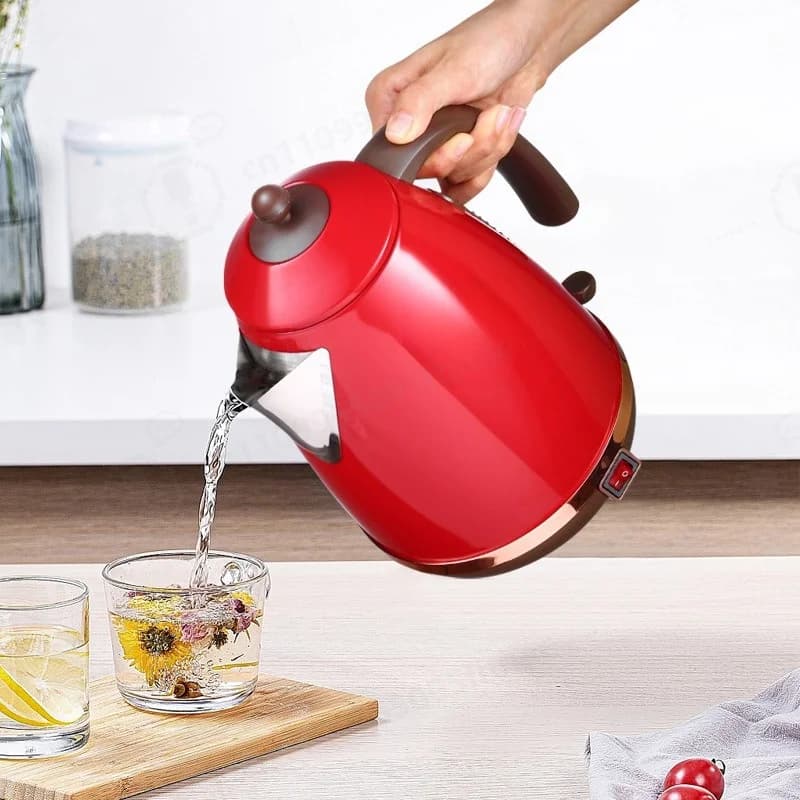 Vintage Keep Warm Electric Kettle 304 Stainless Steel Beautiful Water Boiler For Household Homestay Daily Use