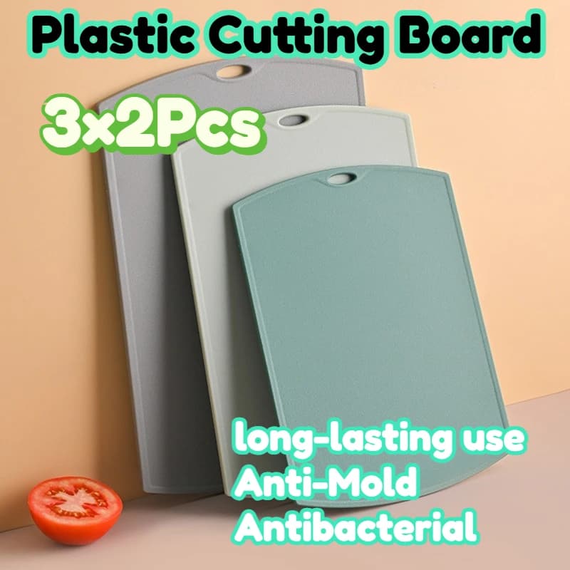 PP plastic cutter, thick, mould, for food, hanging, portable, kitchen, travel, easy to clean, 6 pieces