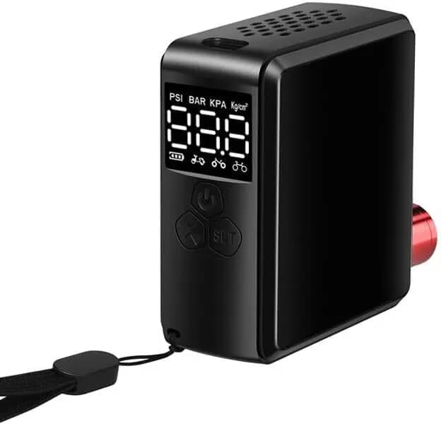 Compressore d'aria portatile per gonfiaggio pneumatici con manometro per auto, biciclette, motocicli, manutenzione auto, strumento per pompa di gonfiaggio