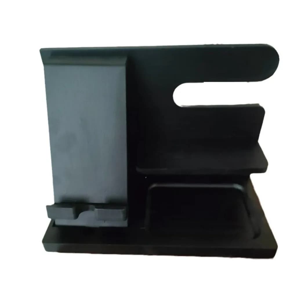 Supporto per telefono in legno massello con ricarica, design a scanalatura stabile, salvaspazio, stazione di ricarica per telefono, organizer da scrivania rimovibile, regalo