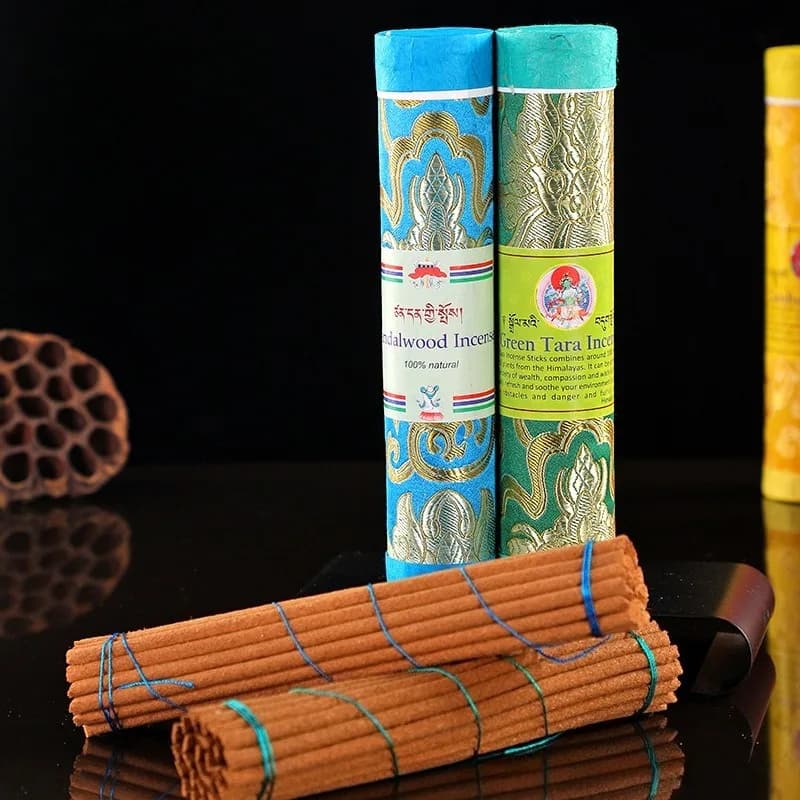 25 tubi di incenso tibetano del Nepal, bastoncini di incenso fatti a mano per uso domestico, culto di Buddha, offerta di benedizione, aromaterapia rilassante