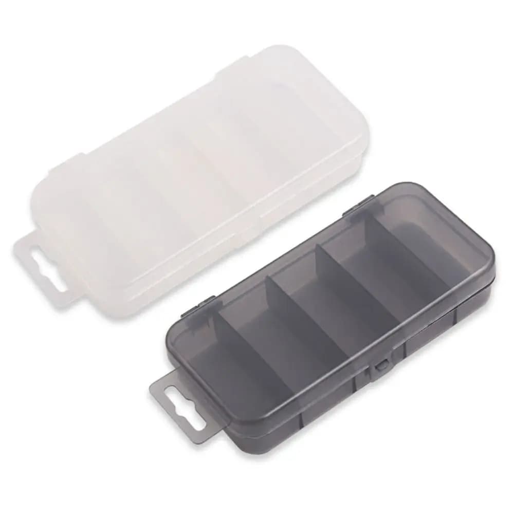 5 compartment fishing bait box Portable multifunctional fishing gear case Waterproof plastic bait case Fishing gear bag