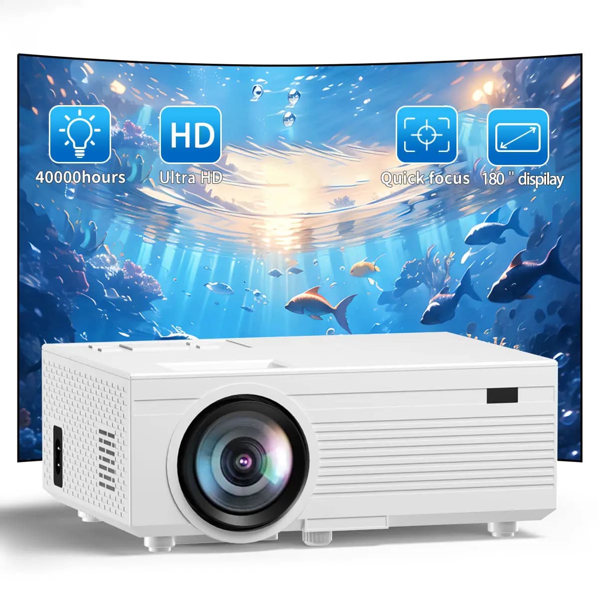 Mini proiettore di vendita caldo Android WiFi Home Theater Proiettore Smart TV Proiettore LED esterno mobile Full HD 1080P portatile