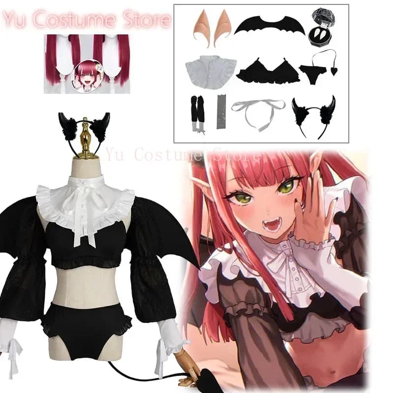 Rizu Kyun Kitagawa Marin cosplay il mio vestito bikini cosplay Instagram Kuroe Shizuku set parrucca costume di Halloween festa delle donne 2025