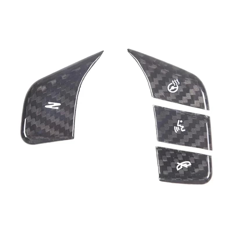 For Chevrolet Corvette C8 Stingray Z51 Z06 2020-2024 Real Carbon Fiber Car Steering Wheel Button Cover Interior Car Accessories