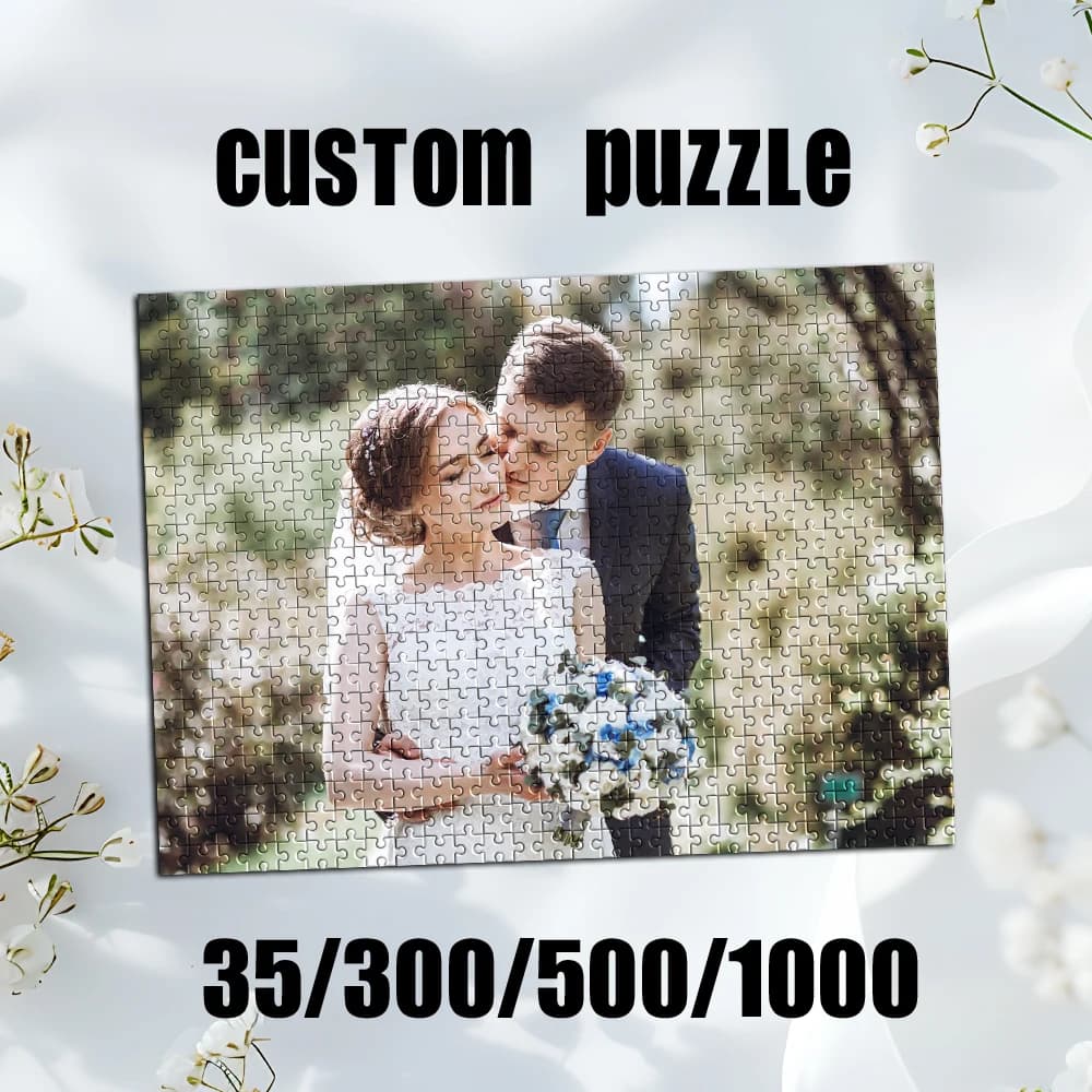 35/300/500/1000pcs Personalized Custom Photo Puzzle parent-child photo Custom Photo Portrait Puzzle Handmade Birthday Gift