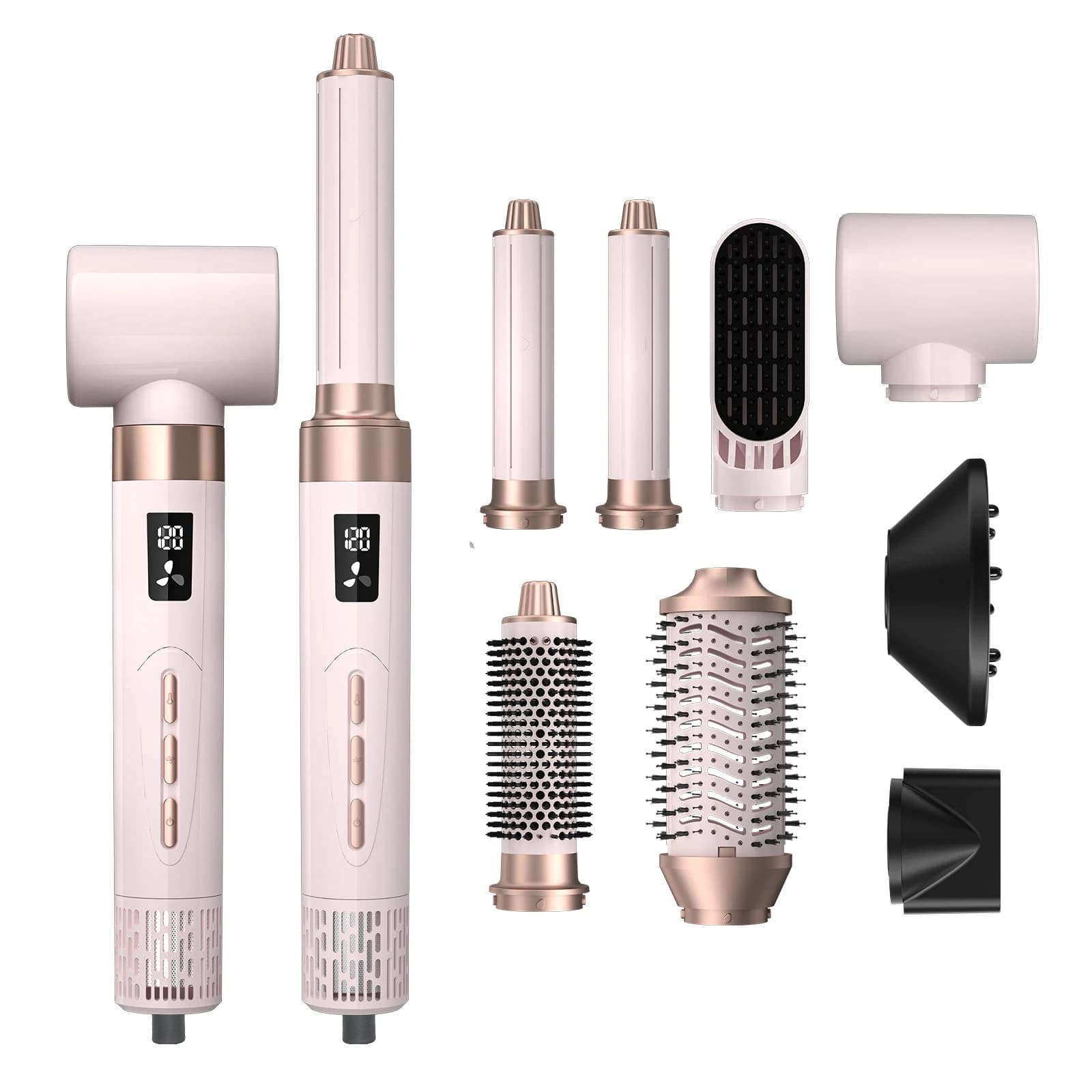 Titanium alloy hair brush 110,000 rpm, anti-crespo styling to negative ions, rapid drying, ironing