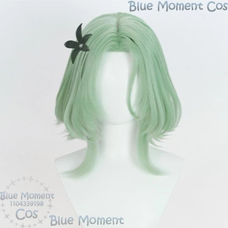 Parrucca Cosplay Isolde di Zenless Zone Zero Verde Resistente al Calore Capelli Naturali per Halloween Carnevale Travestimenti Comic Con Festival