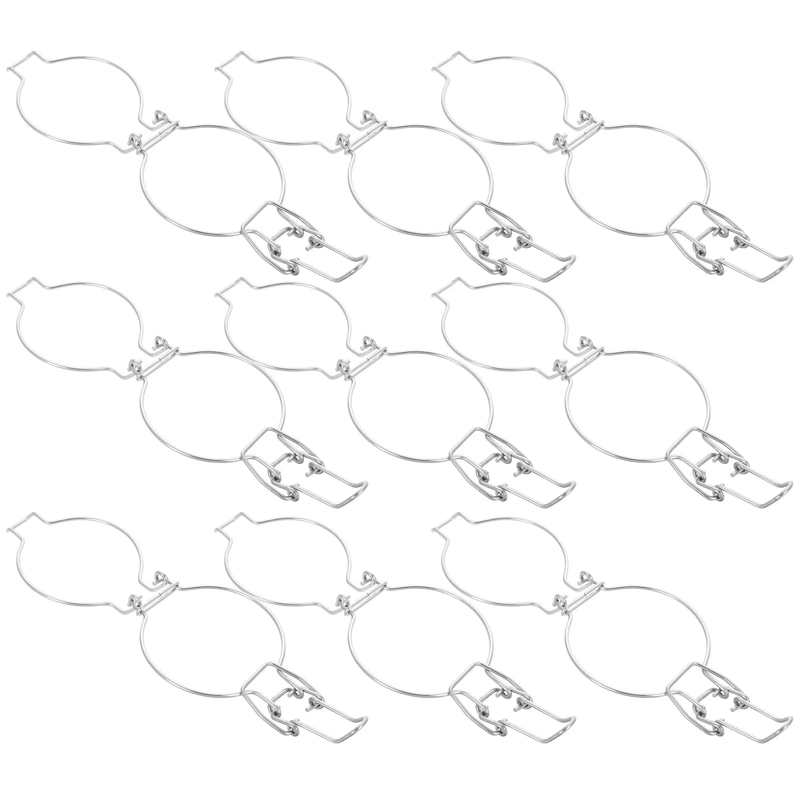10 Pezzi Chiusure Ermetiche in Acciaio Inossidabile per Barattoli, Morsetti per Barattoli Mason, Barattoli per Sottaceti, Barattoli per Marmellata, Piccoli Contenitori Ermetici