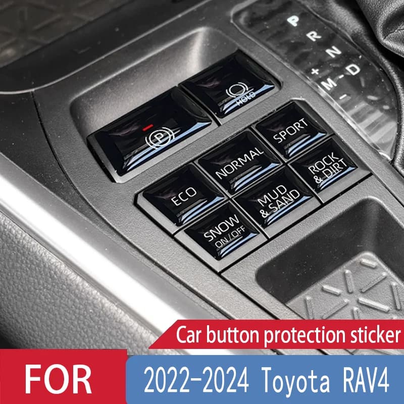 PER 2022-2024 Toyota RAV4 Cambio Volante Finestra Up Pulsante Pulsante Auto Decorazione Adesivo Auto Accessori