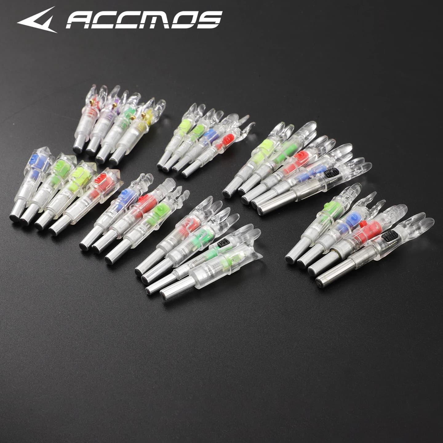 6pcs Luminous Arrow Tail for Recurve Composite Cross Bow Glowing Arrow Shafts Accessories Archery Target Practice
