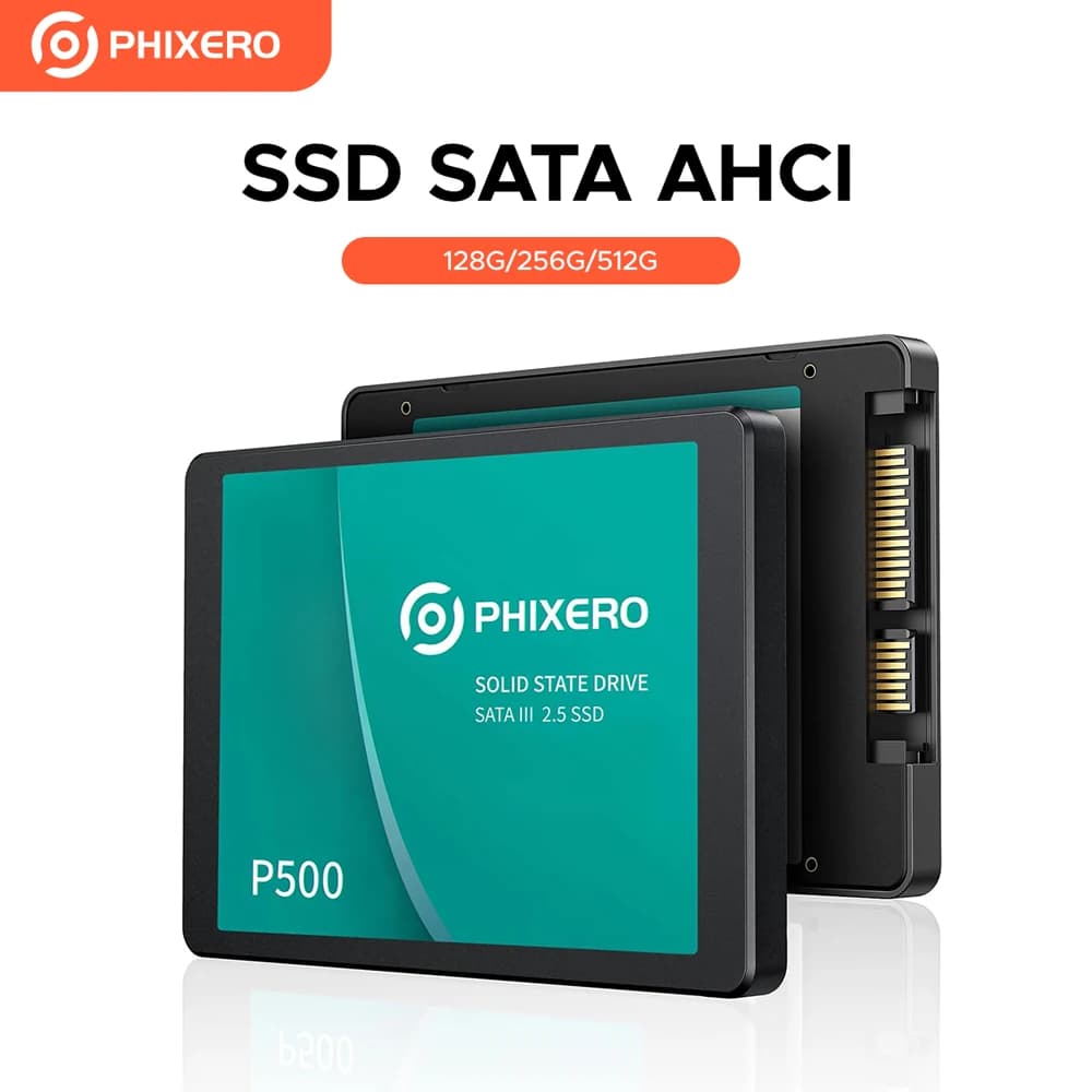 PHIXERO Blue Color SSD SATA3 128G for PC&Laptop 2.5"SATA SSD Hard Drive Internal Solid-State Drive with High Speed 500Mb/s