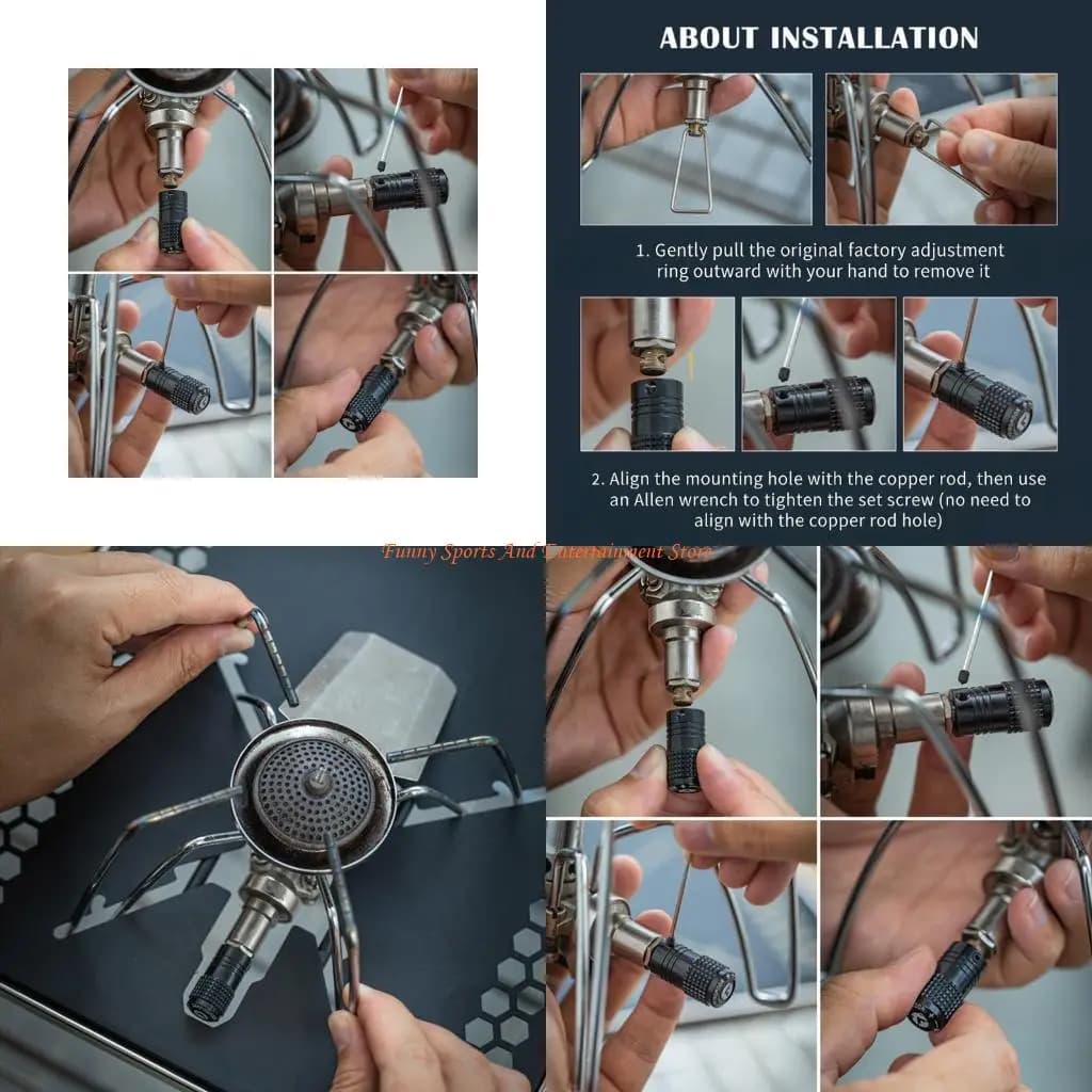 Manopola controllo del fornello da campeggio C4DE Superfici antiscivolo e design montaggio sicuro