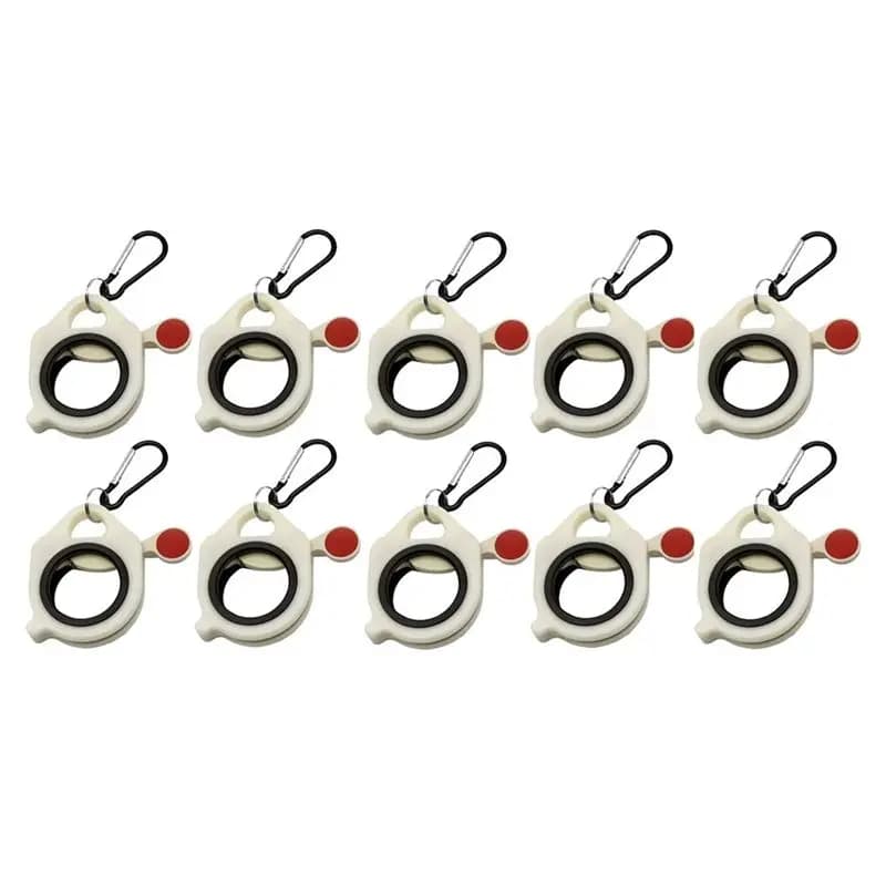 RABIT AS59~ 10Pcs Fluorescent Cable Tie Organizer Storage Cable Tie Holder Portable Cable Tie Storage Tool Easy To Use