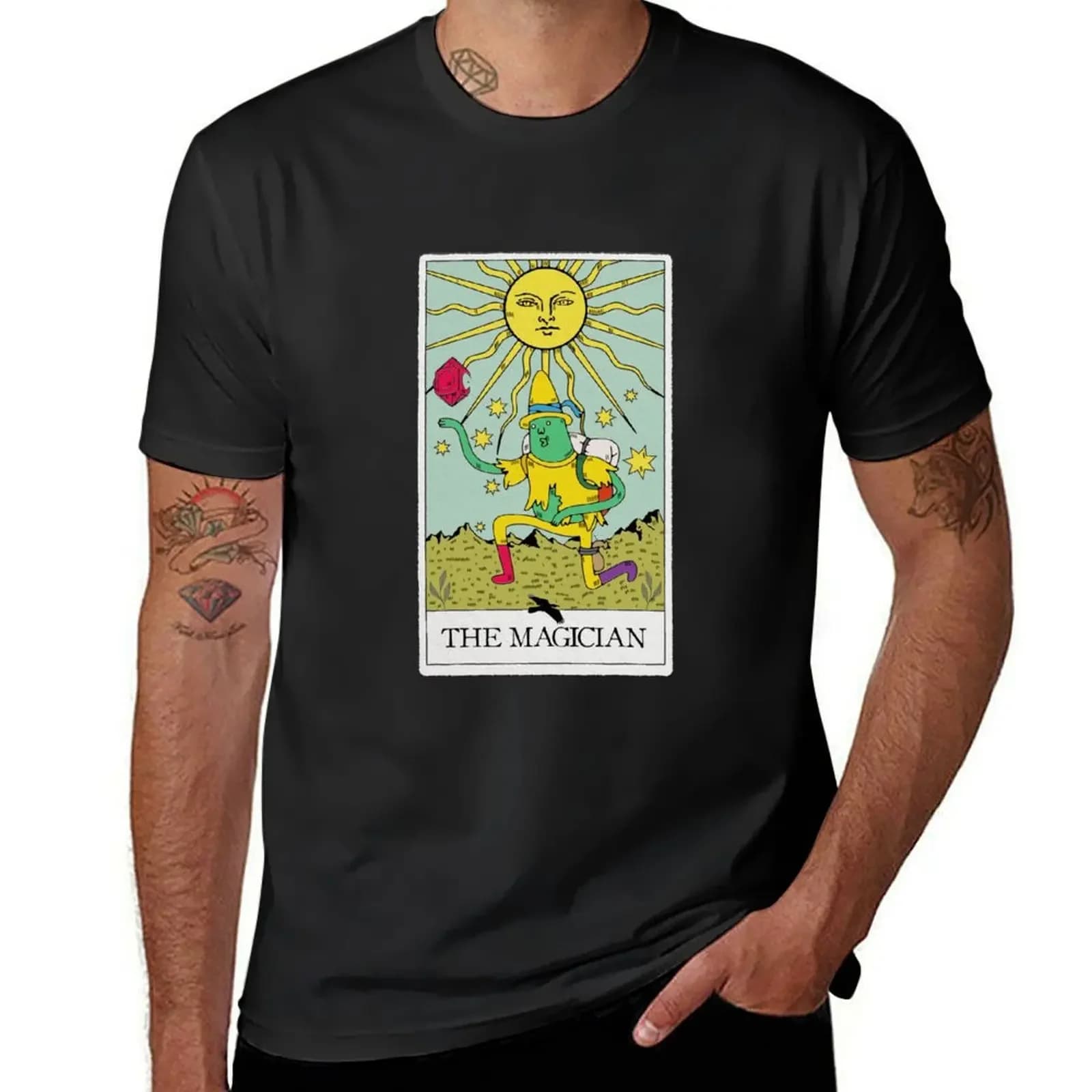 Magic Man Tarot Card - The Magician t-shirt abbigliamento vintage ventagli sportivi abbigliamento kawaii abbigliamento uomo