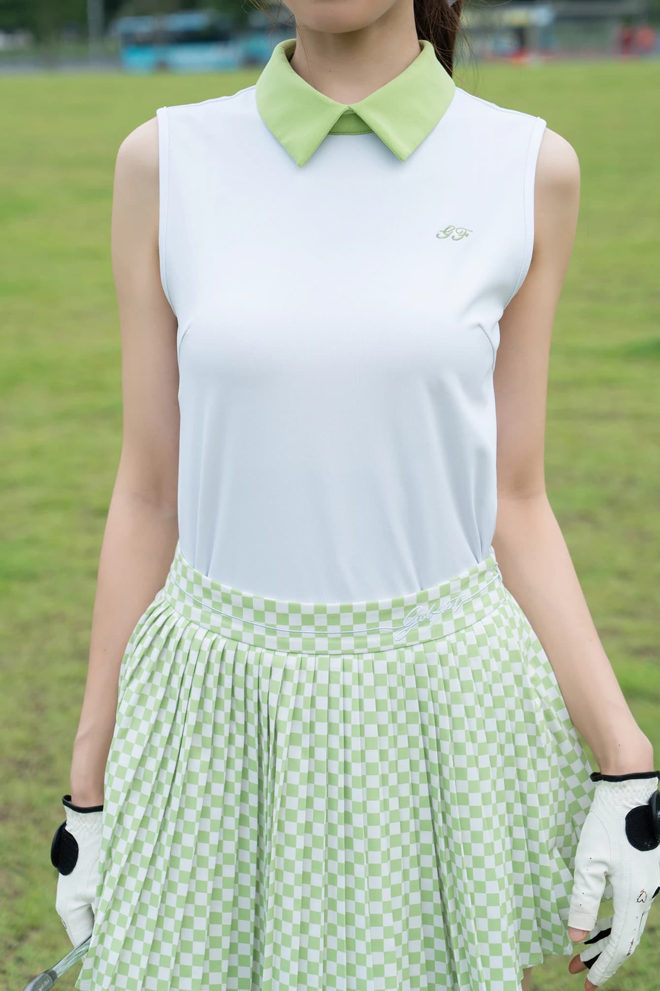 Summer Golf Women's Top Skirt Tennis Outdoor Sports Ladies Set Clothes Pleated Skirt Quick Dry Elasticity