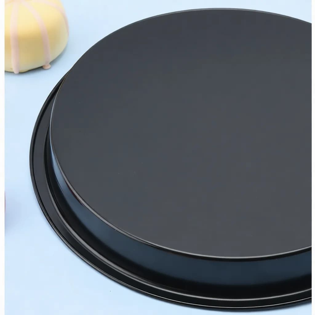 10 Inch Pizza Tray Round Carbon Steel Baking Mold Non Stick Oven Dish Practical Home Kitchen Tool For Pastries