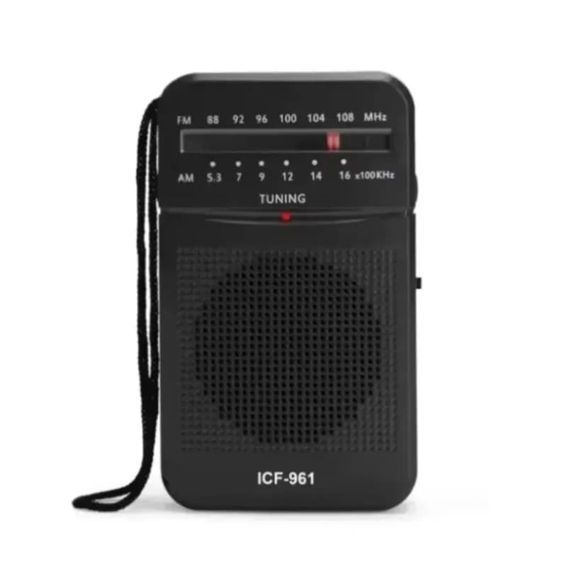 Portable AM FM Pocket Radio Battery Operated Mini Radio with Telescopic Speaker Antenna for Home Outdoor Walking Elderly Daily