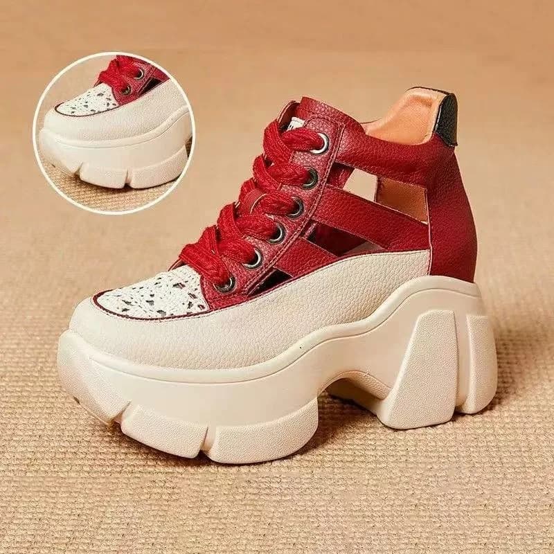 Sandali Donna con Tacco Alto 8cm Stile Etnico Vintage 2026 Estivi, Mocassini Scavati Comodi Traspiranti Casual