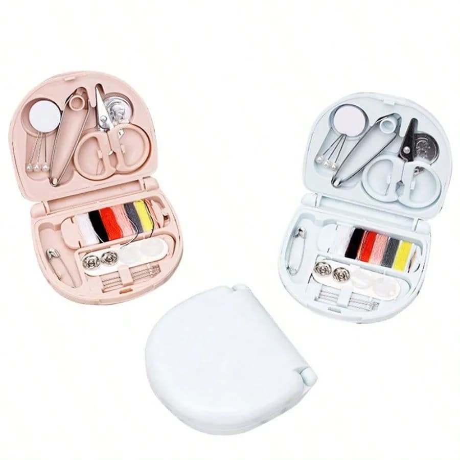 Portable Mini Sewing Kit Foldable Repair Tool Box For Clothing DIY Travelers