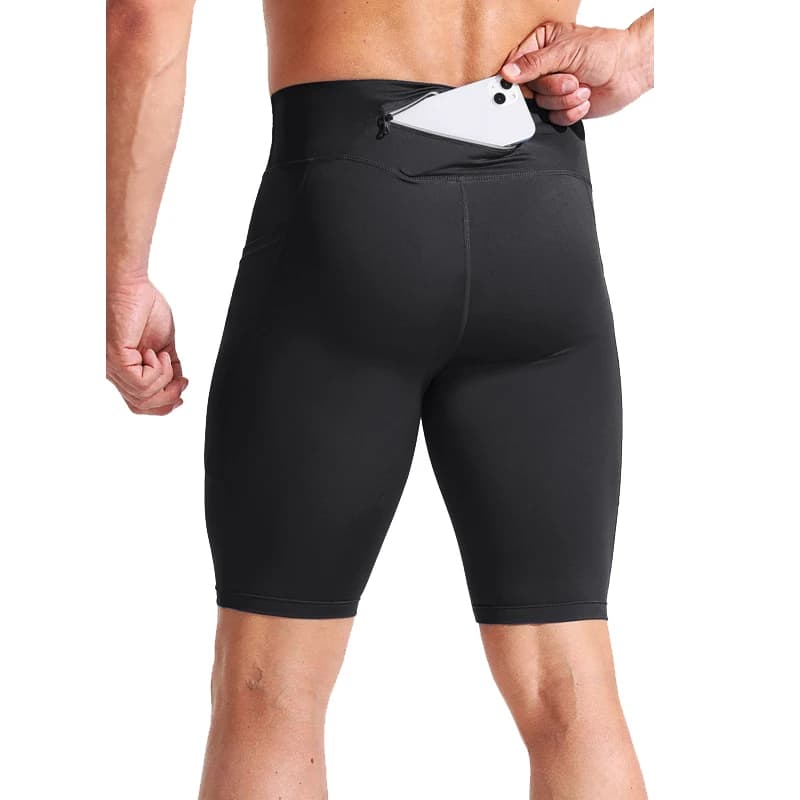 High Waist Compression Sports Tight Pants Men's Basketball Running Professional Training Pants Quick Dry High Elastic Fitness